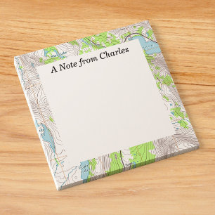 Topographic Map Personalized Post-it Notes