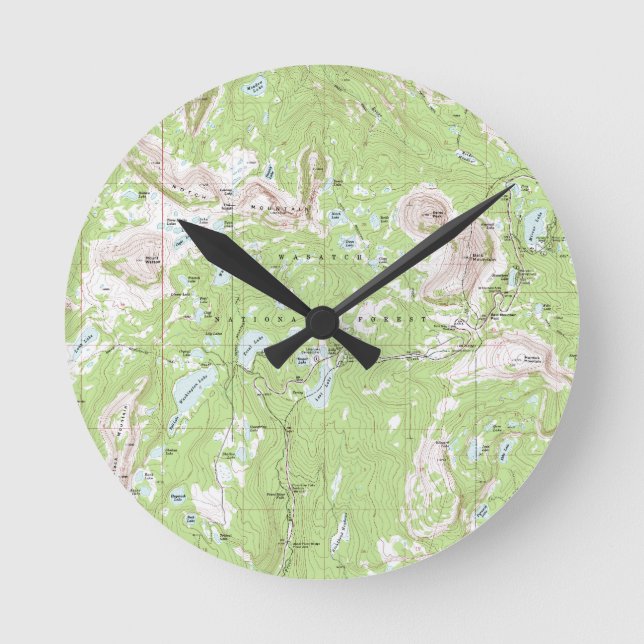 topographic map round clock (Front)