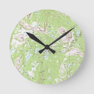 topographic map round clock