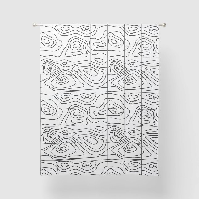 Topographic map sheer curtains (Front)