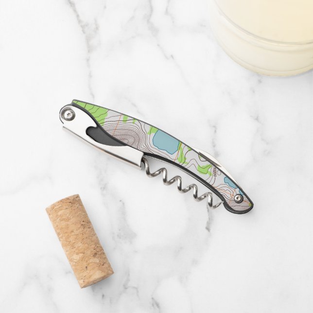 Topographic Map Waiter's Corkscrew (Front)