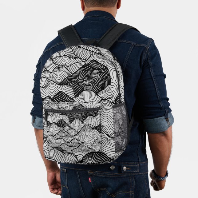 Topographic Mountains Printed Backpack (Insitu (Model))