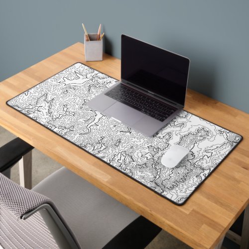 Topographic Mouse Pad White Long Big Extended Gami