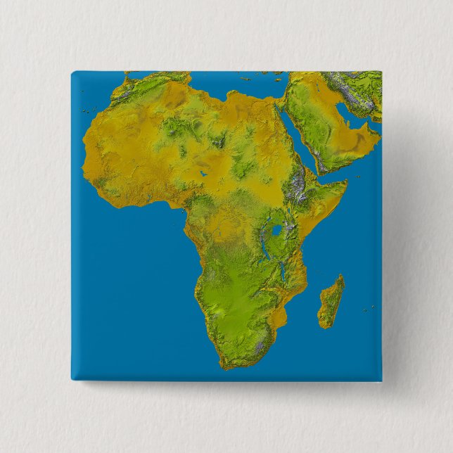 Topographic view of Africa Button (Front)