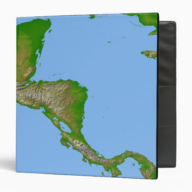 Topographic view of Central America Binder (Front/Inside)