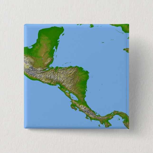 Topographic view of Central America Button (Front)