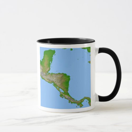 Topographic view of Central America Mug