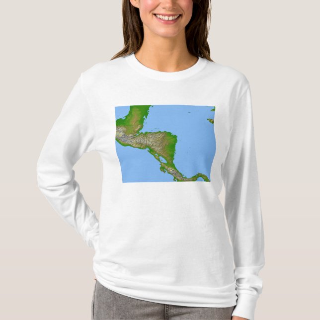 Topographic view of Central America T-Shirt (Front)