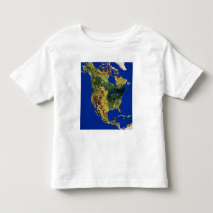 Topographic View of North and Central America Toddler T-shirt