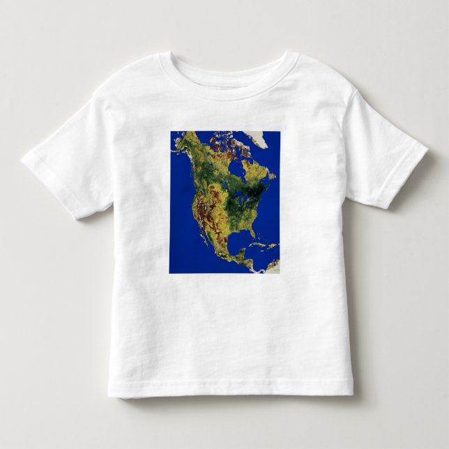 Topographic View of North and Central America Toddler T-shirt (Front)