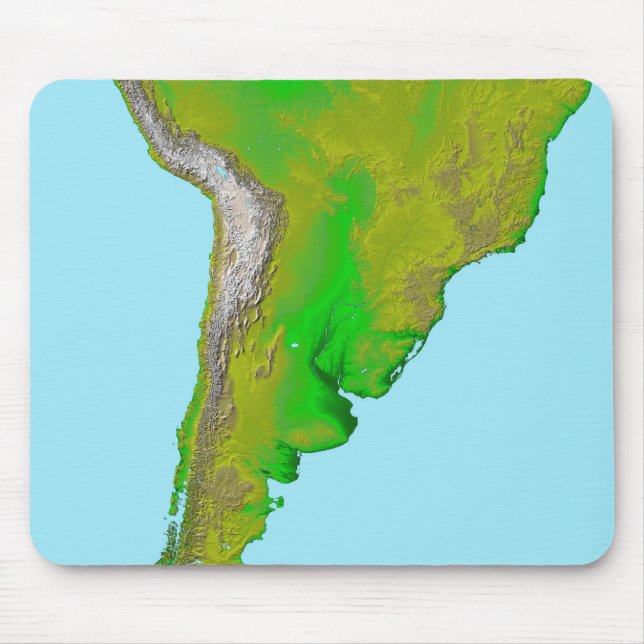Topographic view of South America Mouse Pad (Front)