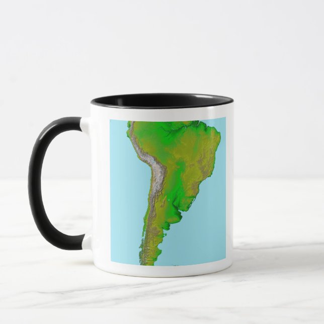 Topographic view of South America Mug (Left)