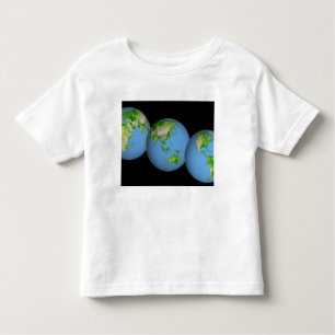 Topographic views of the world toddler t-shirt