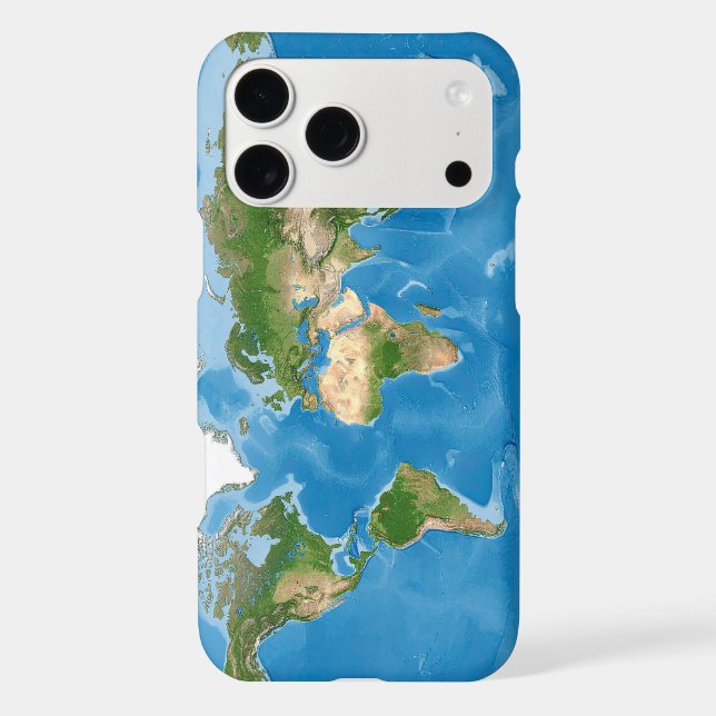 Topographic World Map Earth Illustration Case-Mate iPhone Case (Back)