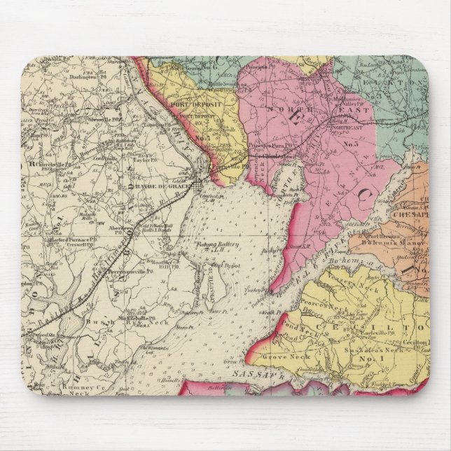 Topographical atlas of Maryland counties 2 Mouse Pad (Front)