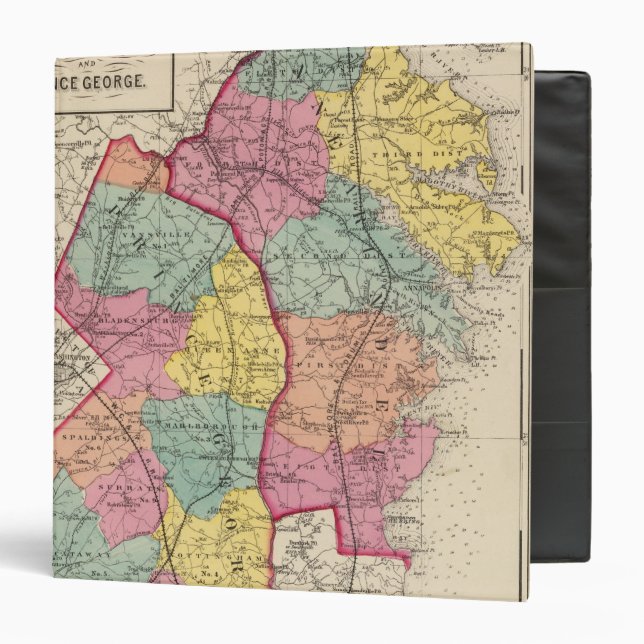 Topographical atlas of Maryland counties 4 3 Ring Binder (Front/Inside)