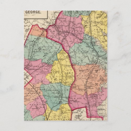 Topographical atlas of Maryland counties 4 Postcard