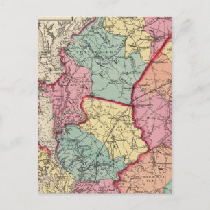 Topographical atlas of Maryland counties Postcard