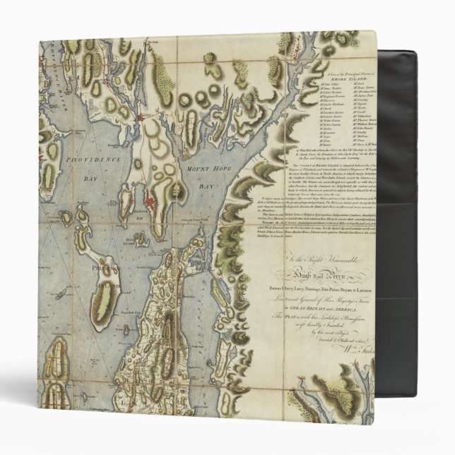Topographical Chart of the Bay of Narraganset Binder (Front/Inside)