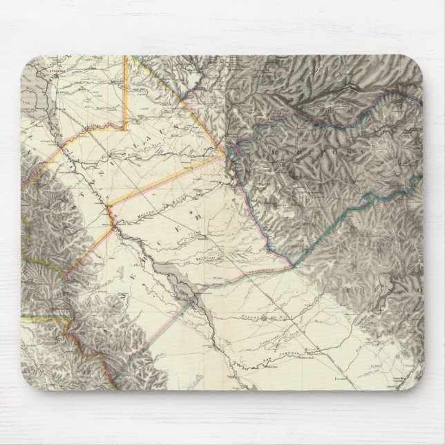 Topographical Map of Central California Mouse Pad (Front)