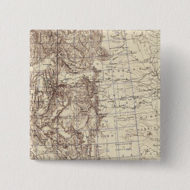 Topographical Map of Mississippi River Button (Front)