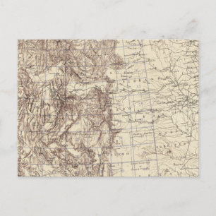 Topographical Map of Mississippi River Postcard
