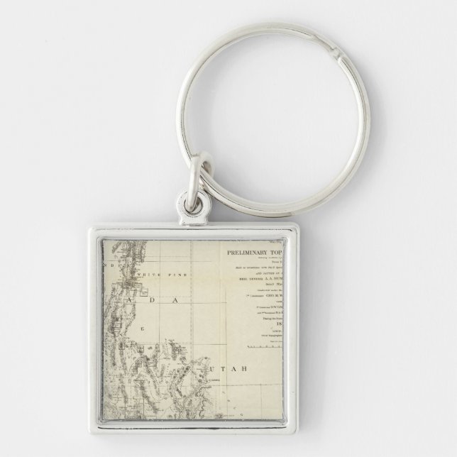 Topographical Map of Nevada and Arizona Keychain (Front)
