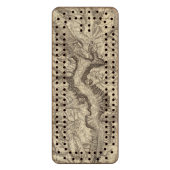Topographical Map of The Yosemite Valley Cribbage Board (Front Vertical)