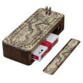 Topographical Map of The Yosemite Valley Cribbage Board (Angled)