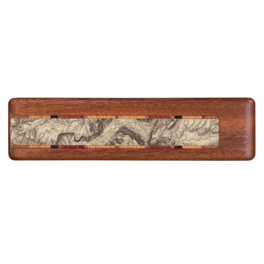 Topographical Map of The Yosemite Valley Cribbage Board (Side)