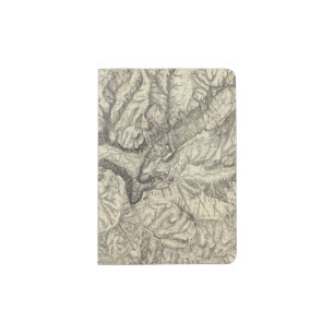 Topographical Map of The Yosemite Valley Passport Holder