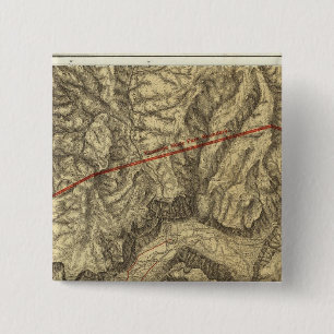 Topographical Map of The Yosemite Valley Pinback Button