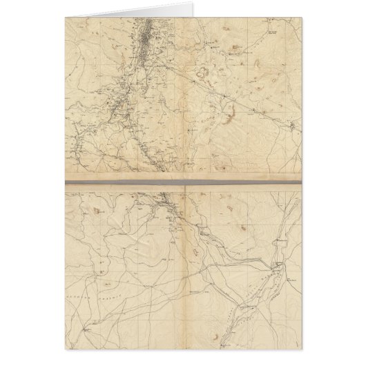 Topographical Map of Washoe Mining Region Cards (Front)