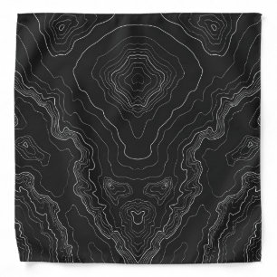 Topography black bandana