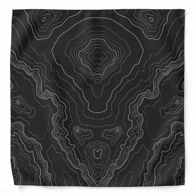 Topography black bandana (Front)