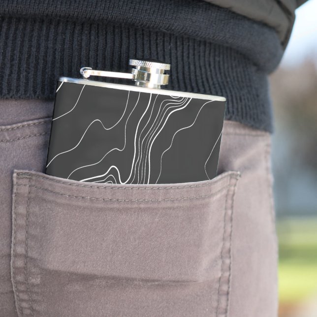 Topography Black map Flask (In Situ)