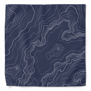 Topography Navy Bandana