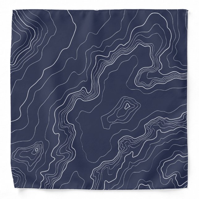 Topography Navy Bandana (Front)