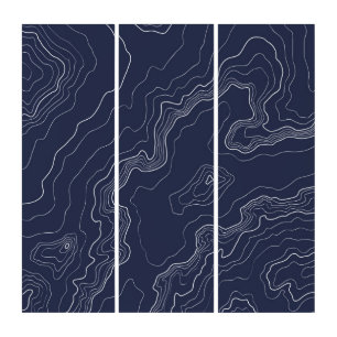 Topography Navy Triptych