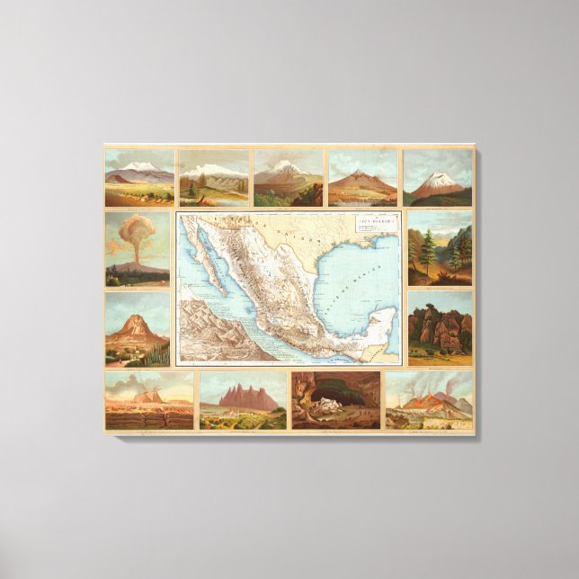 Topography of Mexico Canvas Print (Front)