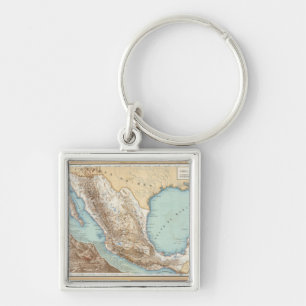 Topography of Mexico Keychain