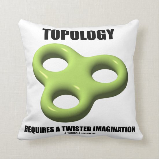 Topology Requires A Twisted Imagination Toroid Throw Pillow