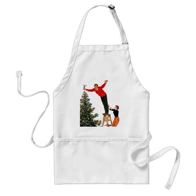 Topping the Tree Adult Apron (Front)