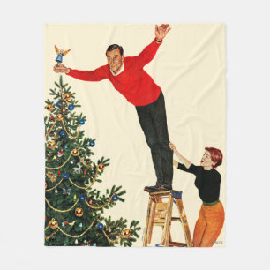 Topping the Tree Fleece Blanket