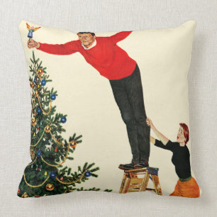 Topping the Tree Throw Pillow