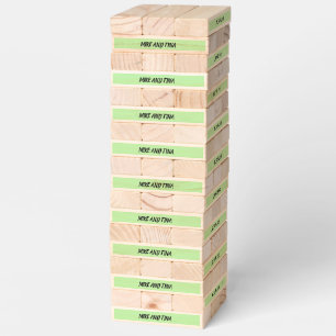TOPPLE TOWER LIGHT GREEN WEDDING MEMORY BLOCKS