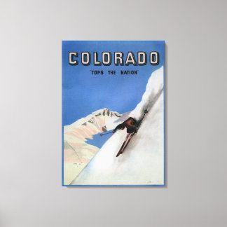 Tops the Nation - Skiing Promotional Poster Canvas Print