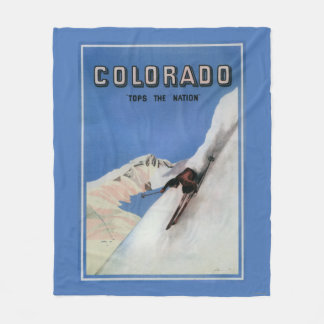 Tops the Nation - Skiing Promotional Poster Fleece Blanket