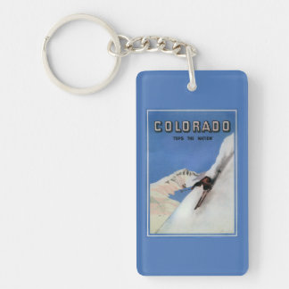 Tops the Nation - Skiing Promotional Poster Keychain