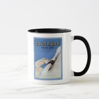 Tops the Nation - Skiing Promotional Poster Mug
